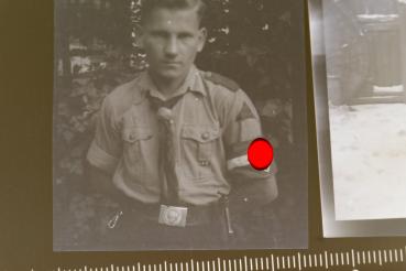 Preview: fünf alte Negative - Portraits Pimpf HJ und SA-Mann